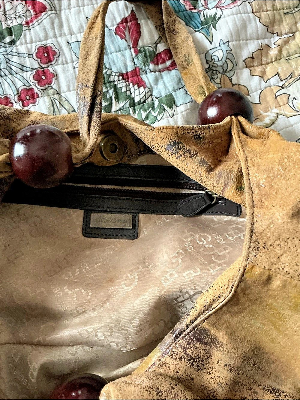 BCBG Brown & Black Shoulder Bag